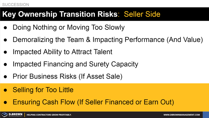 Succession: Key Ownership Transition Risks the Sellers Side.
