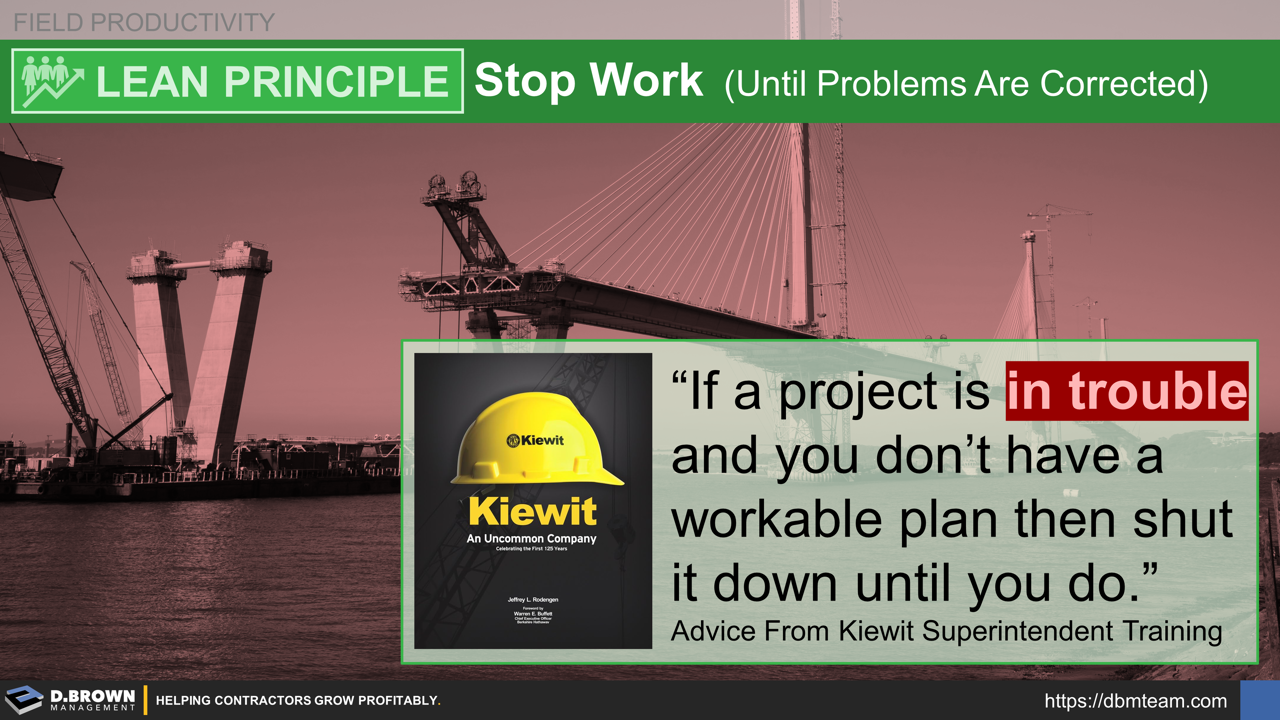 D Brown Management   Lean Principle   Stop Work (Until Problems Are