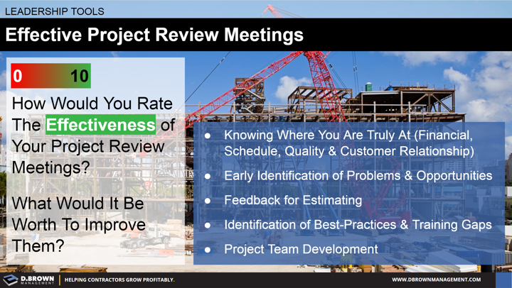 Leadership Tools: Effective Project Review Meetings.